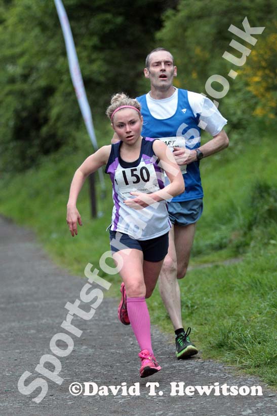 Katherin O'Mahony first woman in the George Ogle Memorial Race, Rowlands Gill.